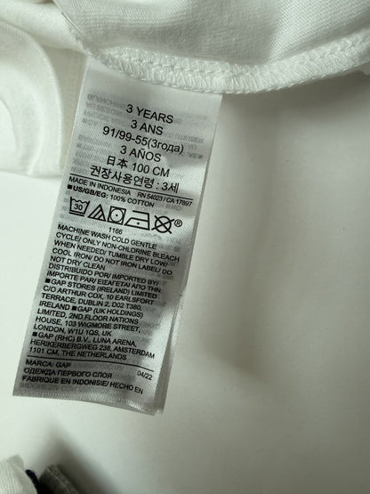 New - Gap White Pocket T-Shirt 3T