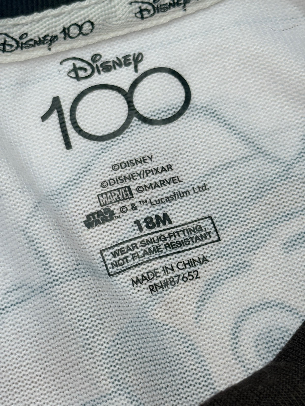 Disney 100 Multi-Character Pajama Set 18M