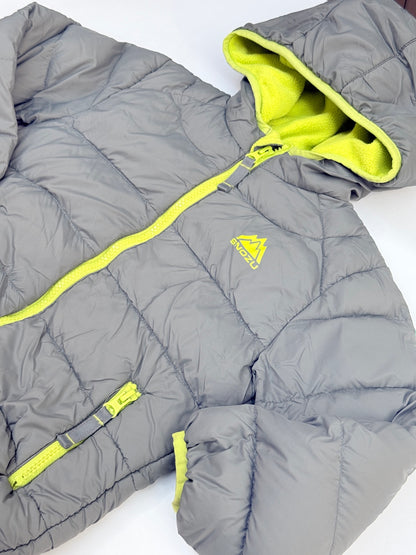 Snozu Gray Puffer Hooded Jacket Size 4
