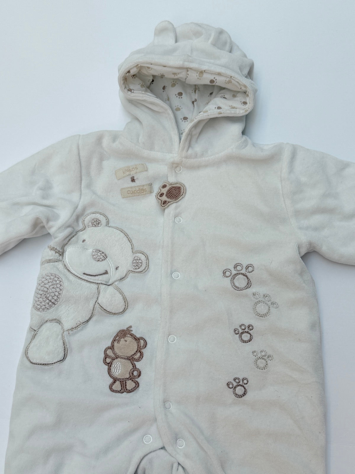 New Baby Bear Hooded Snowsuit 3/6M