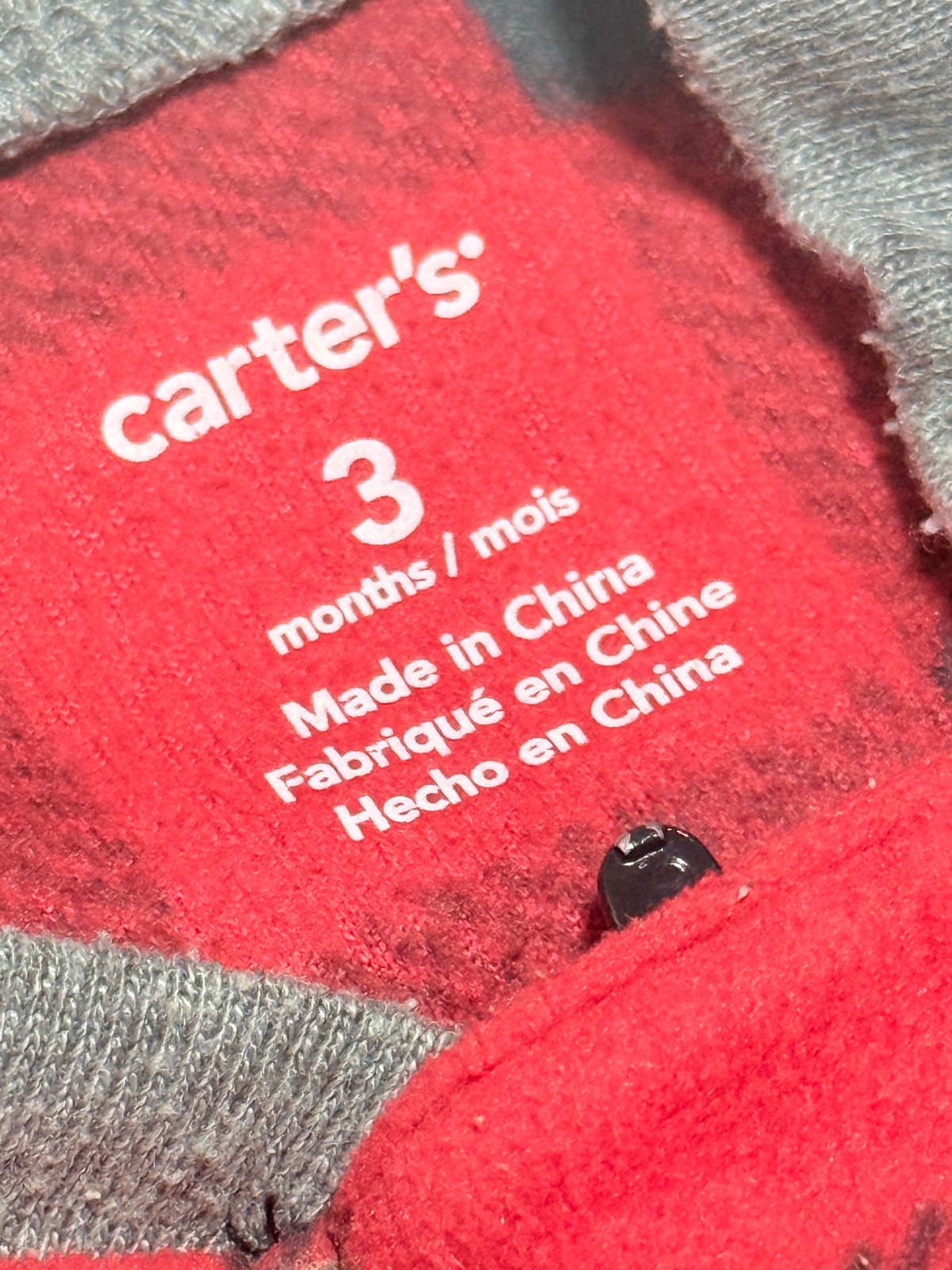 Carter's Buffalo Plaid Moose Sleeper 3M