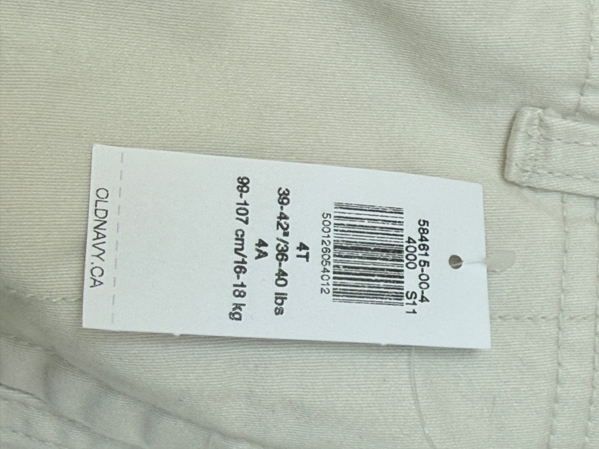 NWT - Old Navy Khaki Cargo Pants 4T