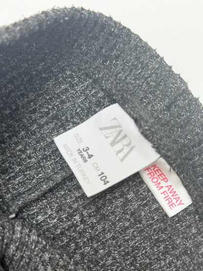 Zara Gray Knit Jogger Pants 3-4Y