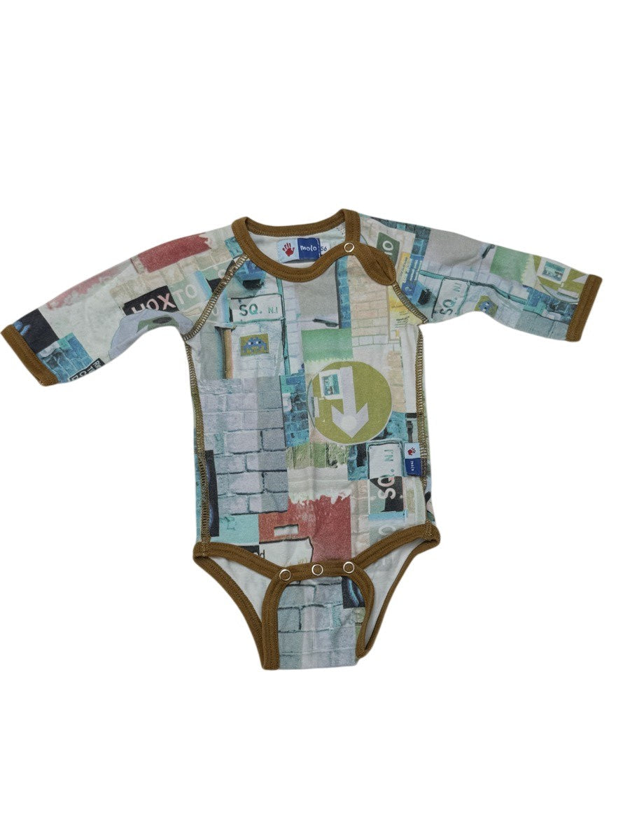 Molo Urban Print Long Sleeve Bodysuit Size 56