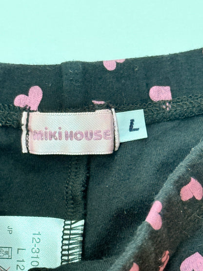 Miki House Heart Print Ruffle Shorts 5-6Y