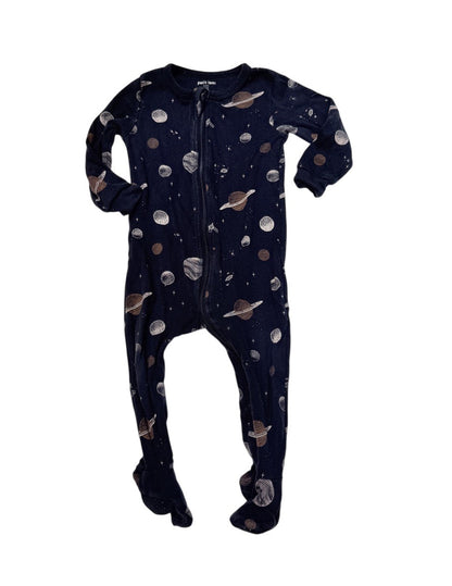 Petit Lem Planet Print Footed Sleeper 12M