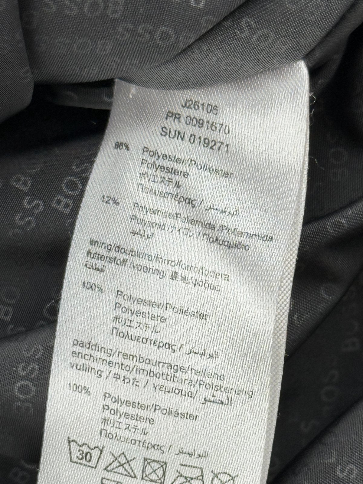 BOSS HUGO BOSS Black Hooded Puffer Jacket