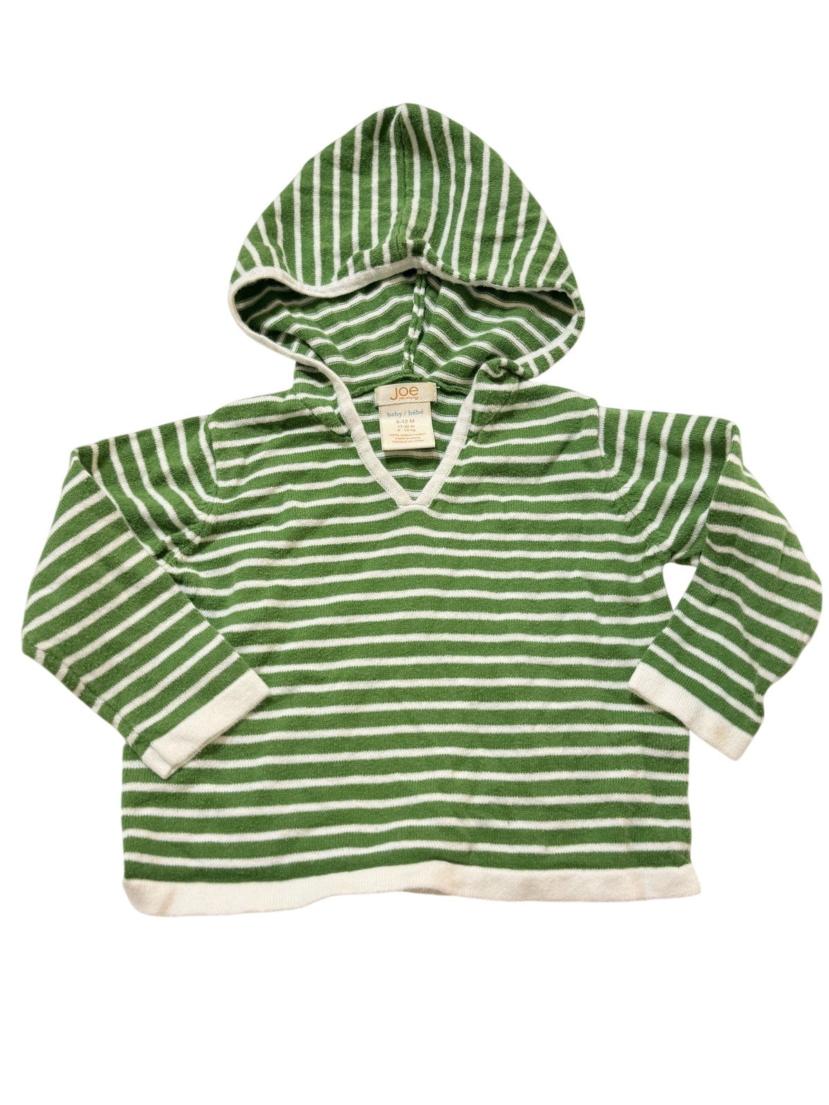 Joe Fresh Striped Hooded Sweater 6-12M