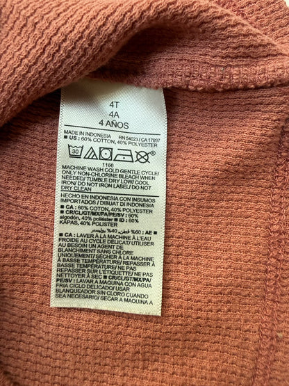 Old Navy Waffle Knit Long Sleeve Top 4T