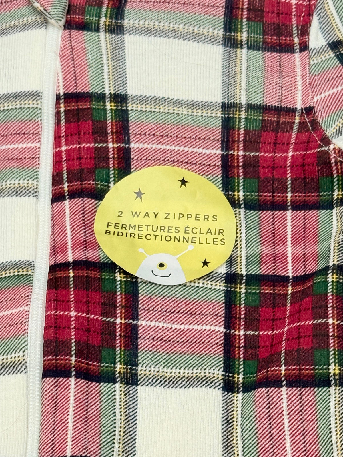 NWT - Rise Little Earthling Plaid Footed Sleeper 12-18M