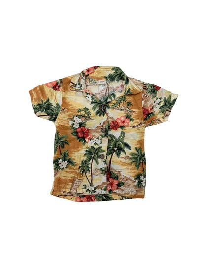 Little Pig Hawaiian Floral Button-Up Shirt Size 18-24m