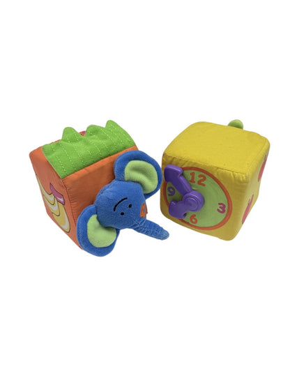 Plush Activity Cubes Sensory Baby Toy Set