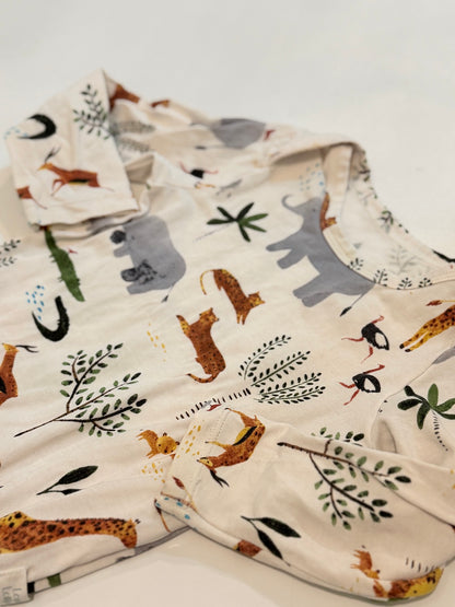 Loulou Lollipop Safari Print Bodysuit 6-12M