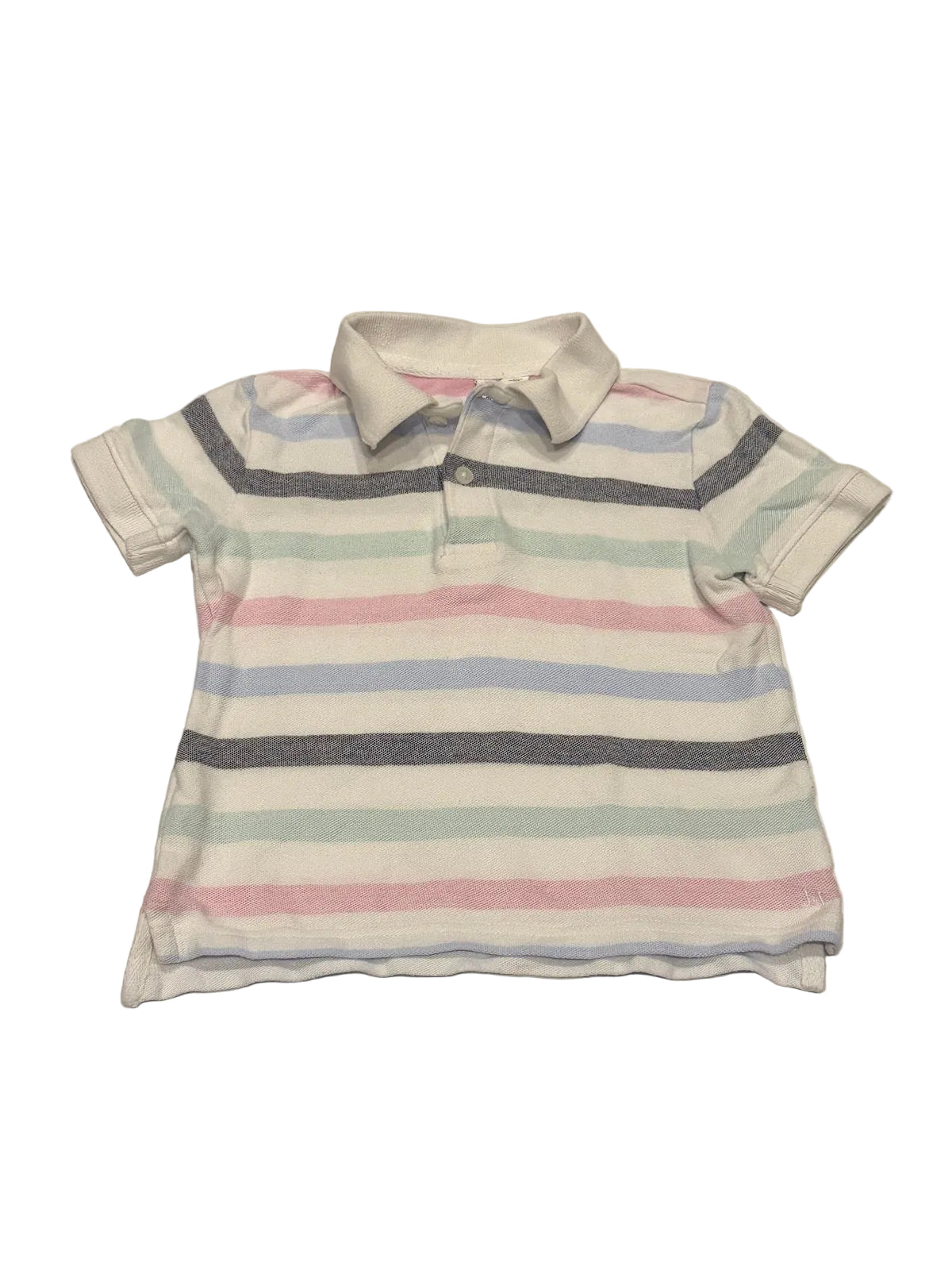 Janie and Jack Striped Polo Madras Shorts Set Size 3
