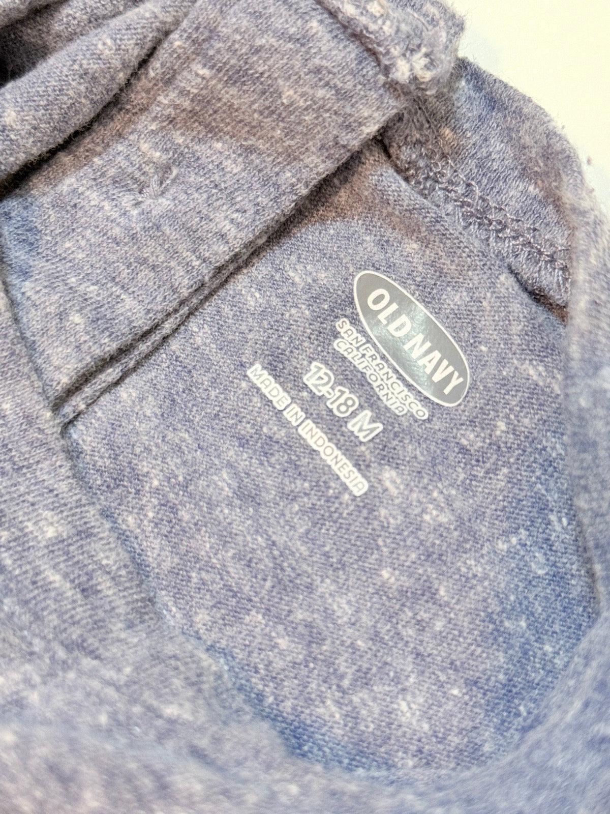 Old Navy Blue Heather Romper 12-18M