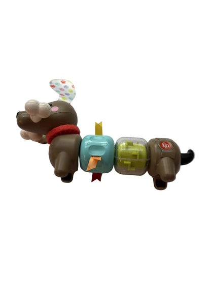 Fisher-Price Baby Sensory Toy FP Pets Click & Spin Activity Pup with Fine Motor Activities for Infants Ages 6+ Months