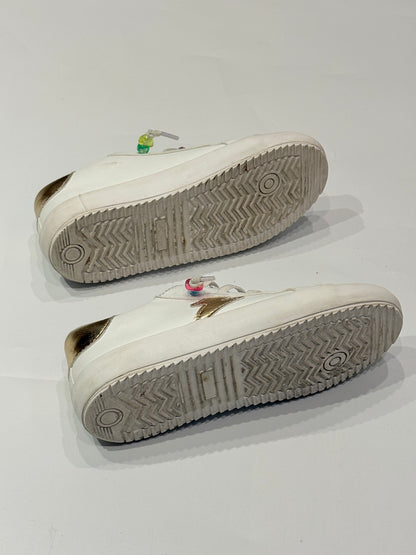 Rebelry White Gold Lightning Sneakers Size us12