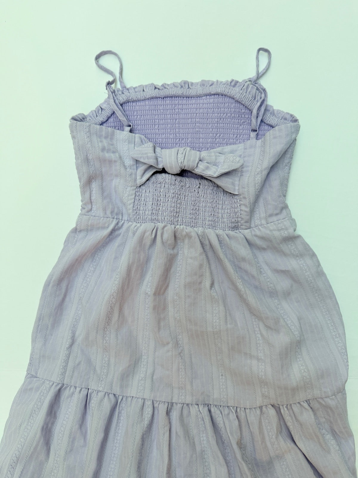 Art Class Lavender Striped Tiered Maxi Dress 6/7