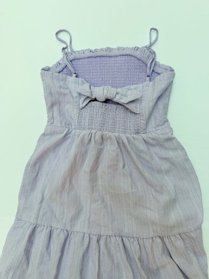 Art Class Lavender Striped Tiered Maxi Dress 6/7