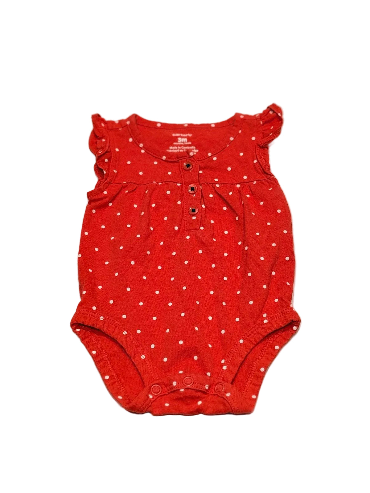 Bodysuit Carter's Red Polka Dot 3m