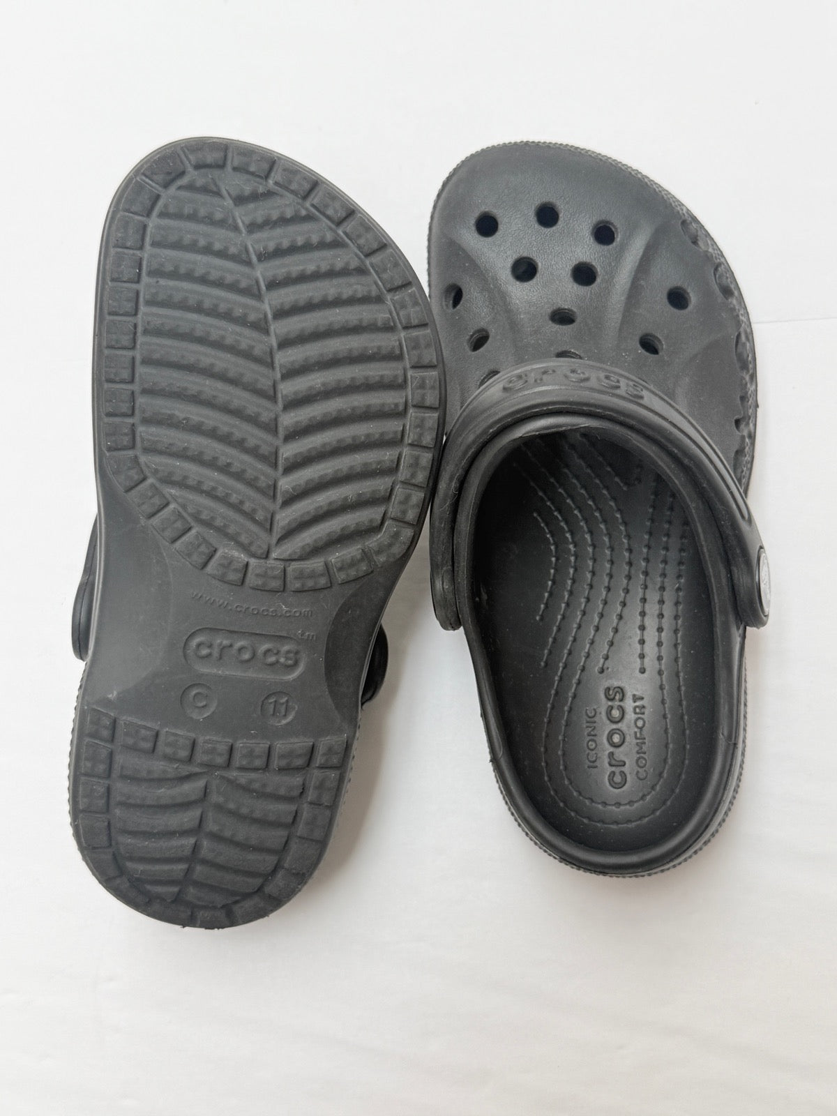 Crocs Baya Black Clogs Toddler Size 11