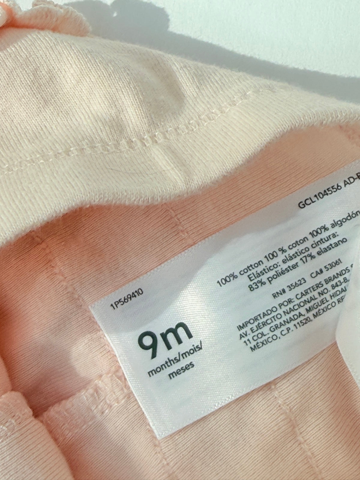 Carter's Pink Ruffle Leggings 9m