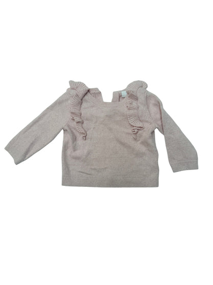 Baby Gap Pink Ruffle Sweater 9-12M