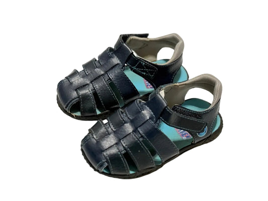 Stride Rite Cookie Monster Navy Sandals Size 8W