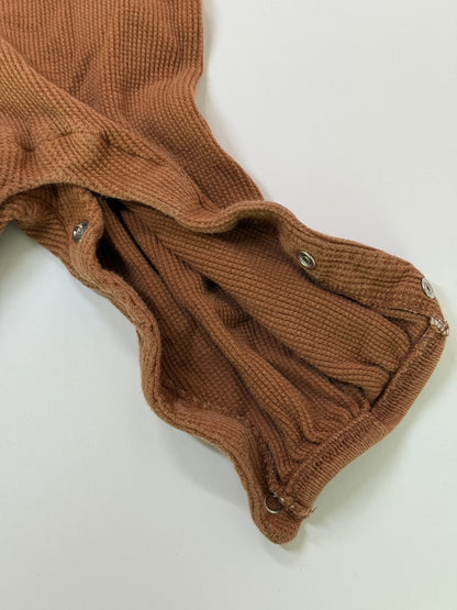 Waffle Knit Brown Romper Jumpsuit 6-9m