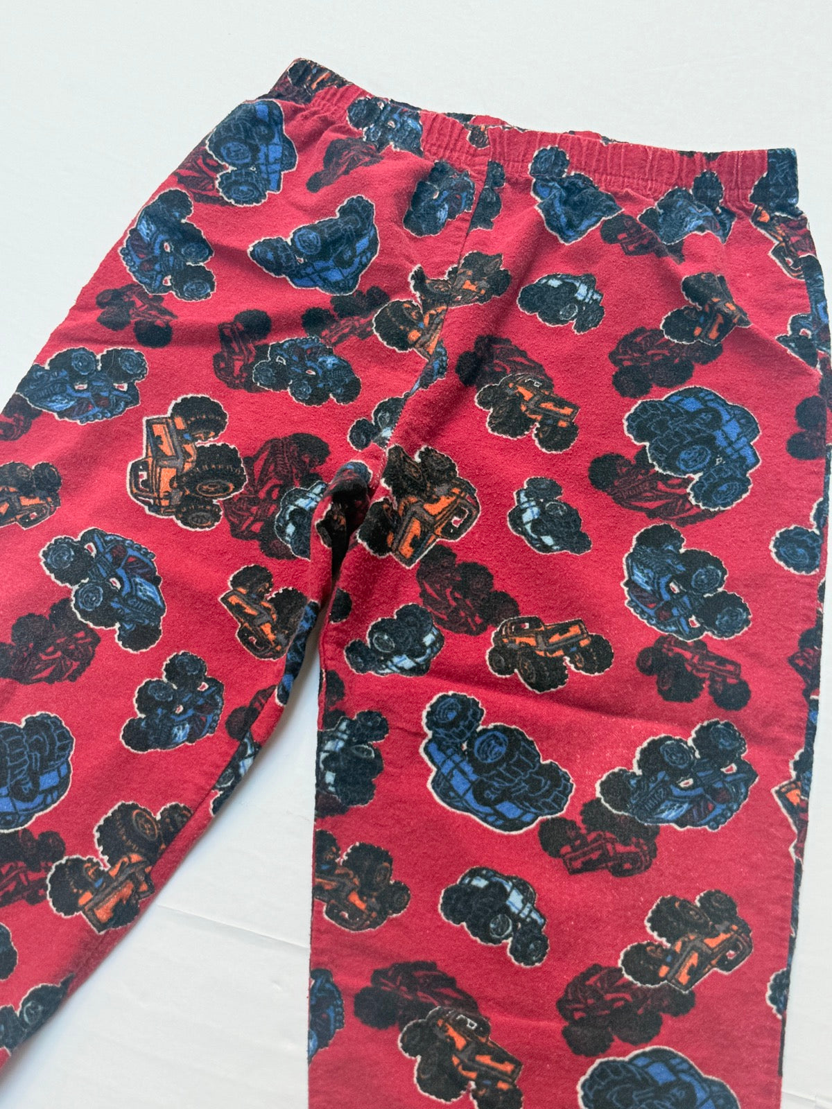 George Monster Truck Flannel Pajama Size 6