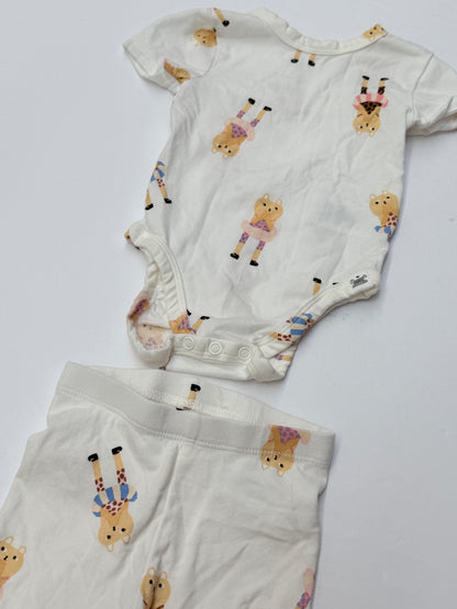 Little Earthling Animal Print Set 6-9M
