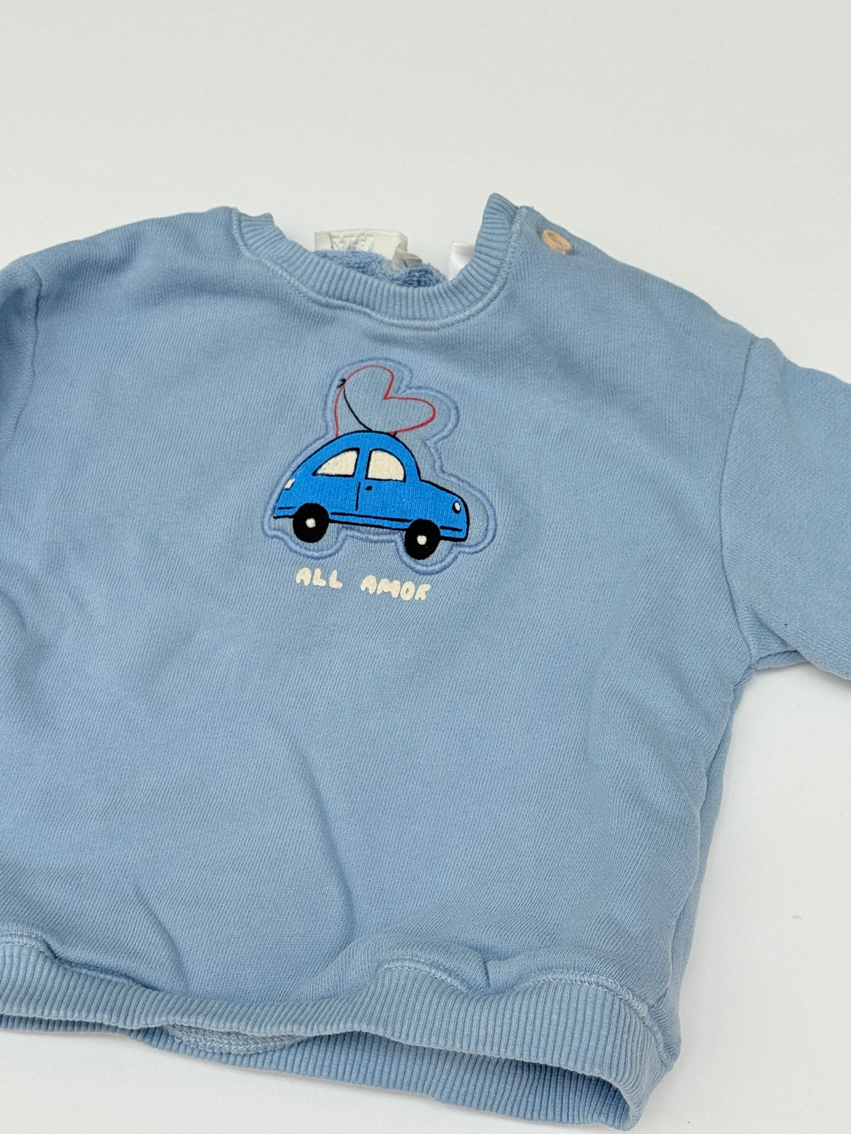 Zara All Amor Car Sweatshirt Size 6-9M