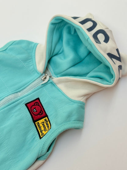 Ozi Shule Bear Hoodie Vest Set Size S