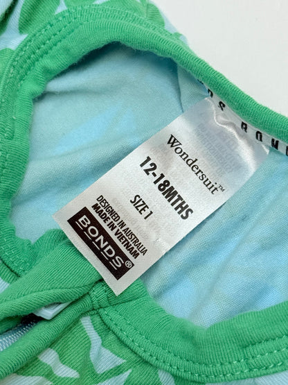 Bonds Wondersuit Tropical Leaf Zipsuit Size 1