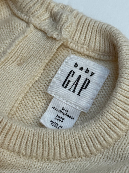 Baby Gap Heart Knit Peplum Sweater 0-3M