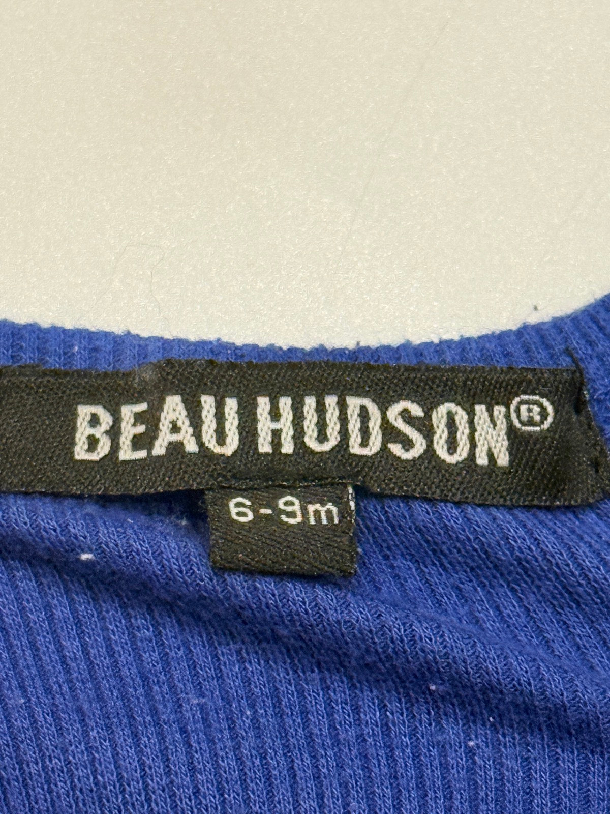 Beau Hudson Blue Ribbed Cardigan 6-9M