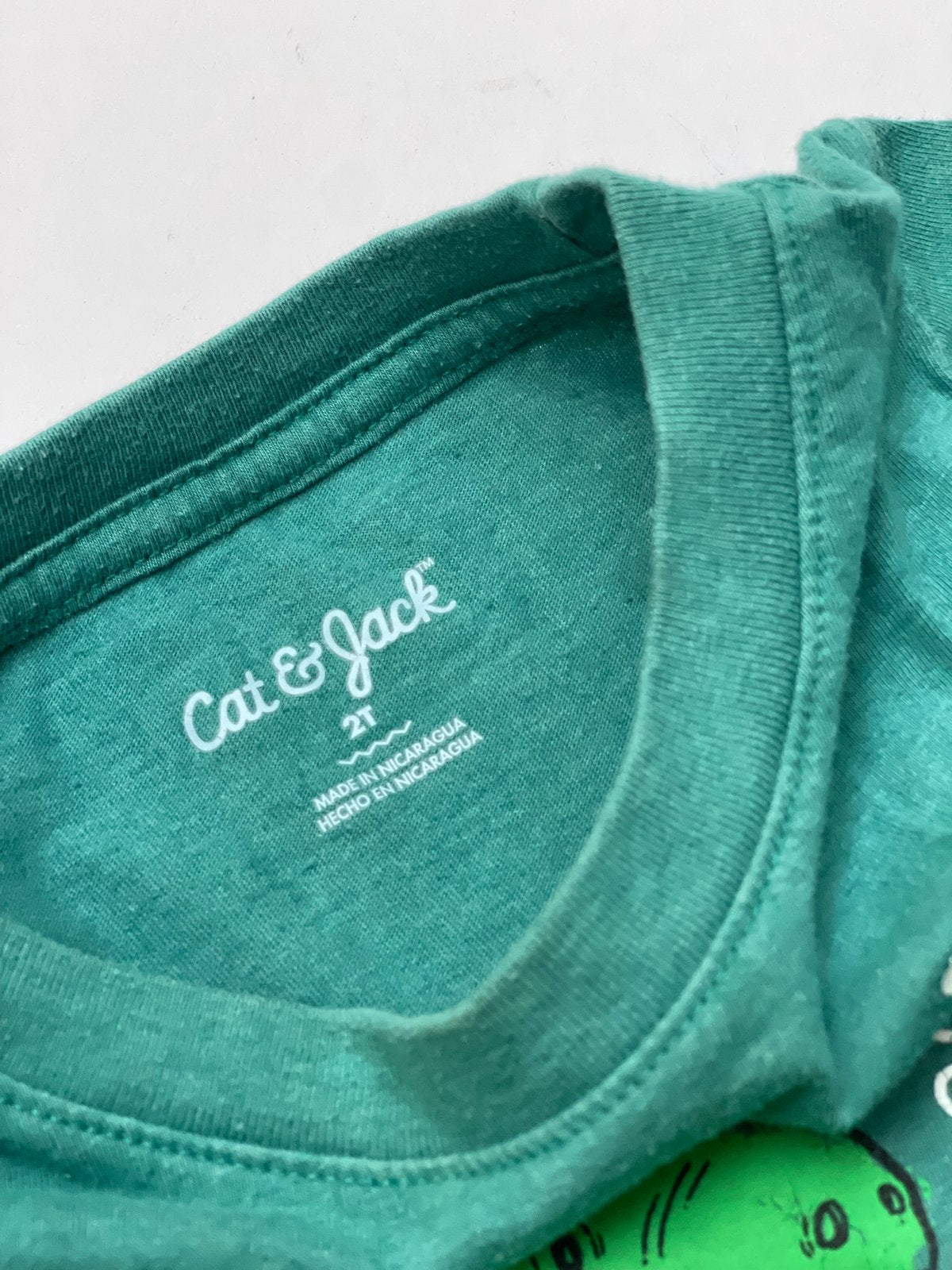 Cat & Jack Green Dinosaur T-Shirt 2T