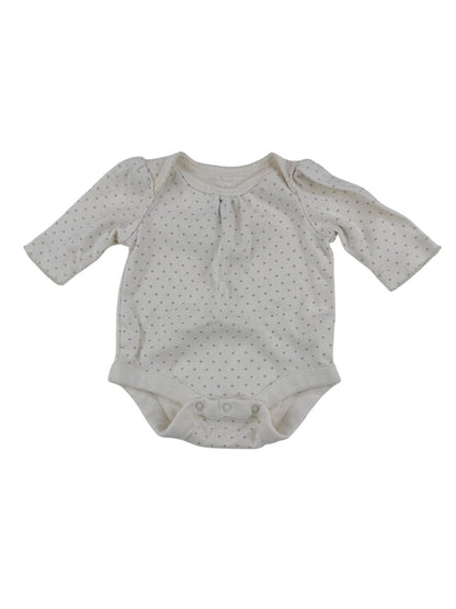 Baby Gap Heart Print Long Sleeve Bodysuit Preemie 7