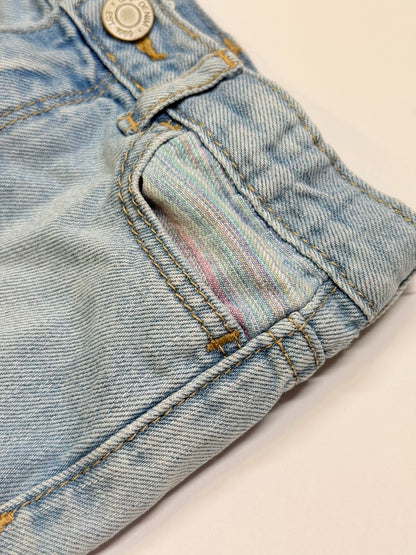 Baby Gap Colourful Thread Distressed Light Wash Jeans 12-18m