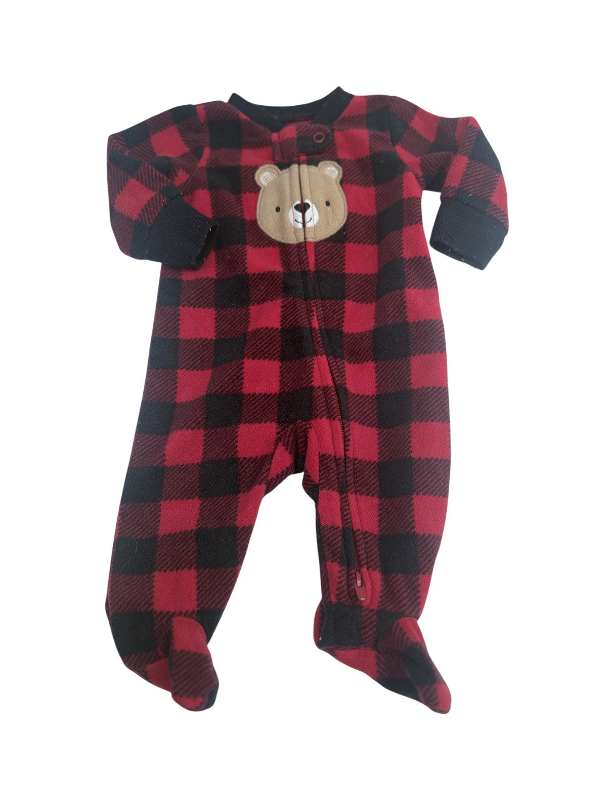 Child of Mine Buffalo Plaid Bear Sleeper Newborn