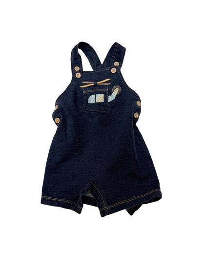 Pekkle Denim Helicopter Overall Romper 12M