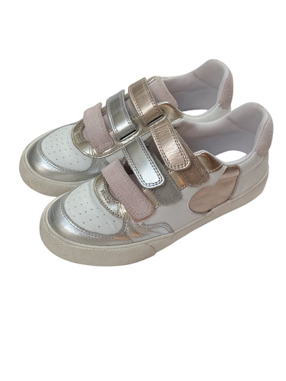 Mini Boden Metallic Velcro Sneakers Size 32