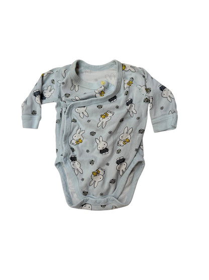 Miffy Print Light Blue Long Sleeve Bodysuit 3-6m