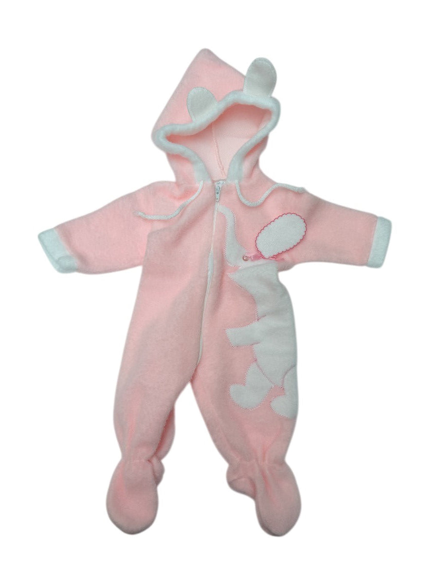 Pink White Baby Bunting 0-3m
