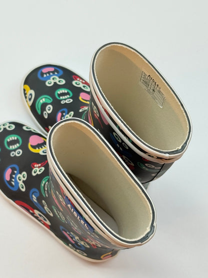 Brand New Aigle Monster Print Rain Boots Size 31