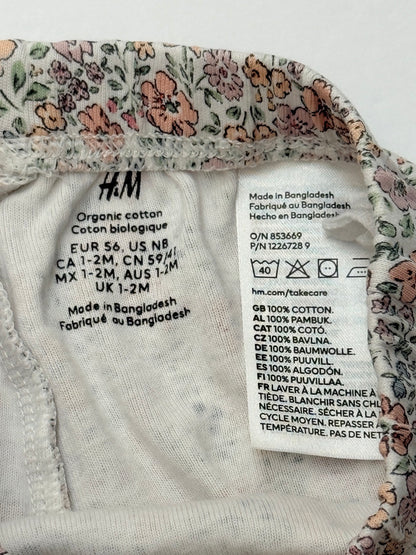 H&M Floral Bloomer Shorts Size 1-2M