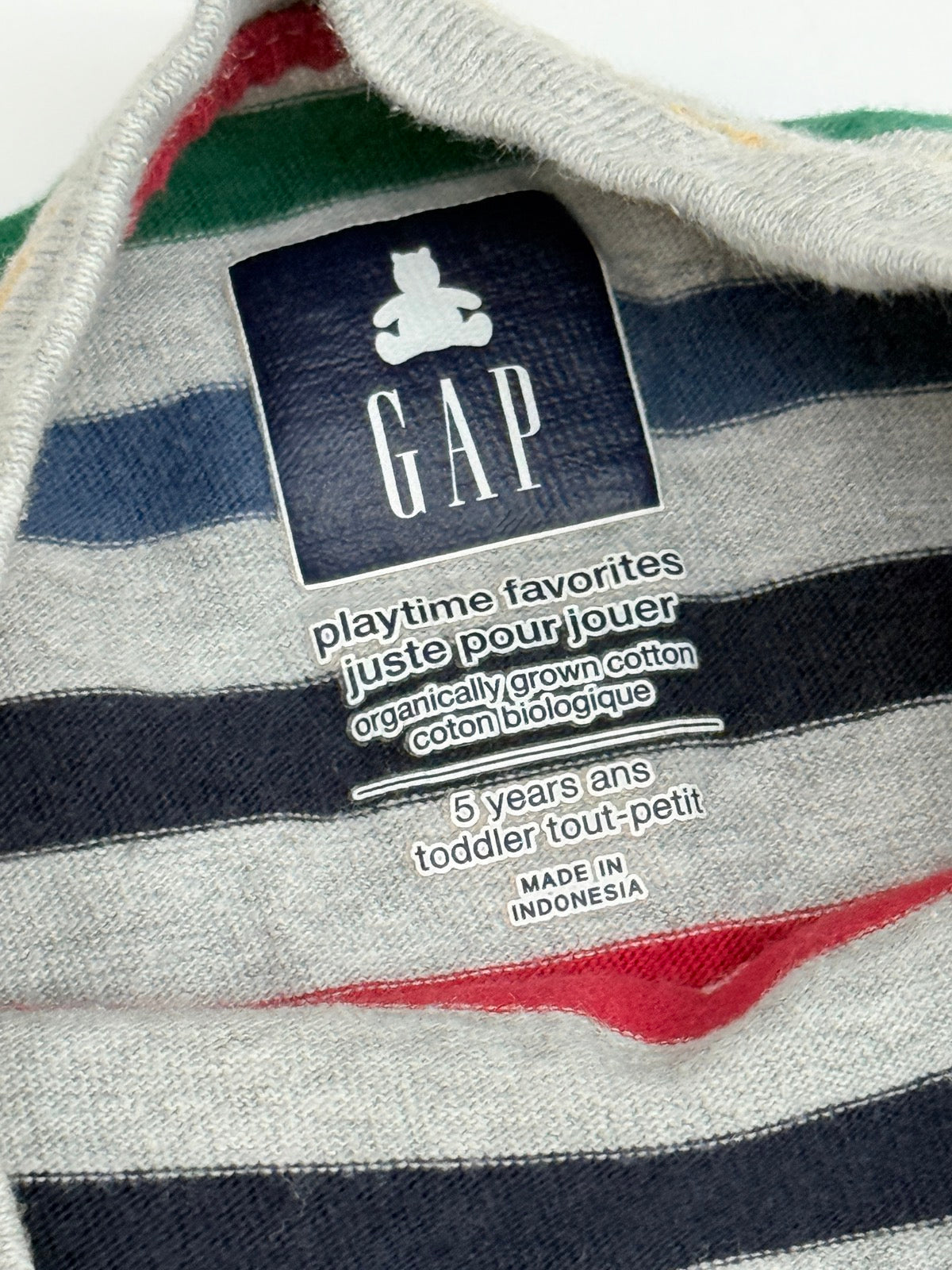 Gap Multicolor Stripe Long Sleeve Tee 5Y