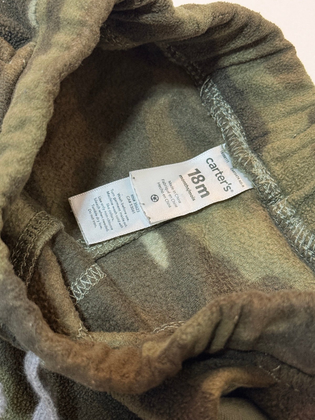 Carter's Camo Fleece Jogger Pants 18m