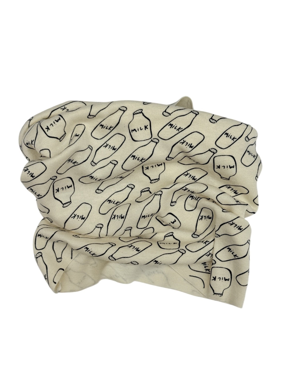 Milk Bottle Print Knit Scarf / Neck warmer