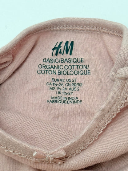 H&M Organic Cotton Bodysuit Size 2T